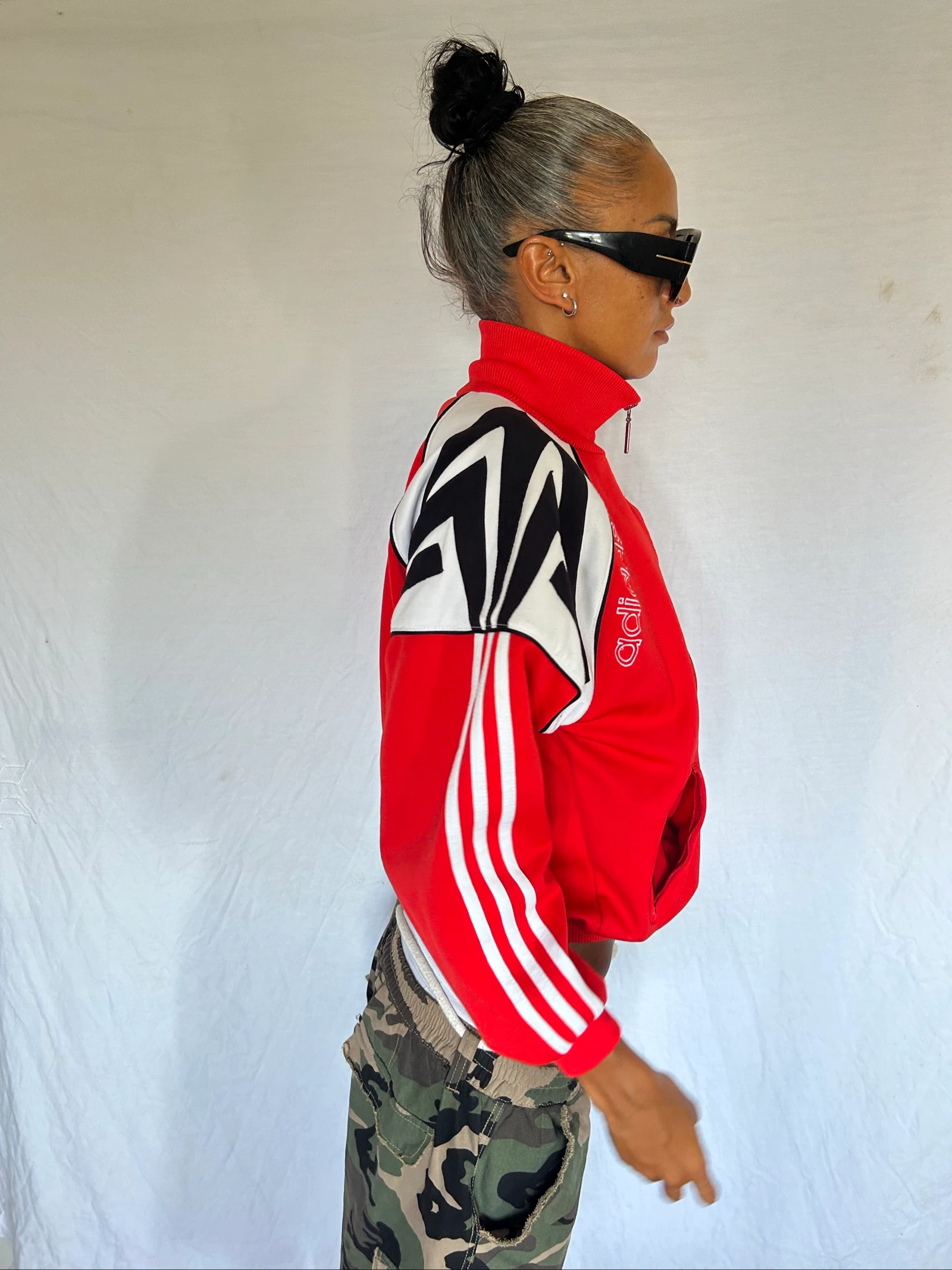 Chaqueta/chaleco - adidas / bordado - cuello alto / top - vintage - Y2K - oversize – photo 10